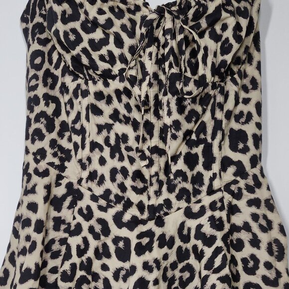Mable Thamsin Bustier Bodice Mini Dress Women's Size S Leopard Print - Picture 5 of 12